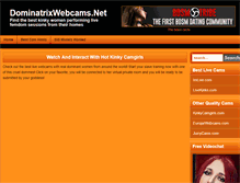 Tablet Screenshot of dominatrixwebcams.net